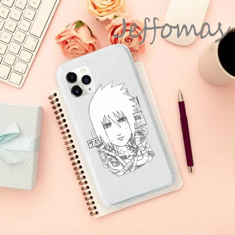 

Naruto line design anime Phone Case Transparent for iPhone 11 12 mini pro XS MAX 8 7 6 6S Plus X 5S SE 2020 XR