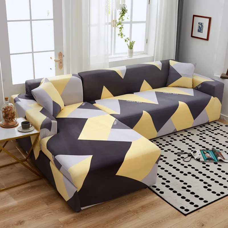 

L Shape Spandex Sofa Covers for Living Room Stretch Sectional Corner Sofa Couch Cover Slipcovers L Shape needs to buy 2pcs