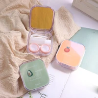 women travel contact lenses case kit box women 1pcs contact lens case box holder fruit style soak storage container cute