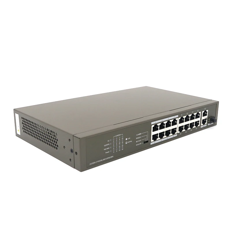 ФУР GLF1118P-16-150W Настольный сетевой переключатель 16 RJ45 сети Порты и разъёмы 10/100