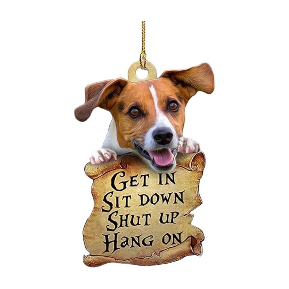 

Funny Dog Window Car Hanging Decorations Backpack Pendant Car Interior Rearview Mirrors Charms Ornament Accessories