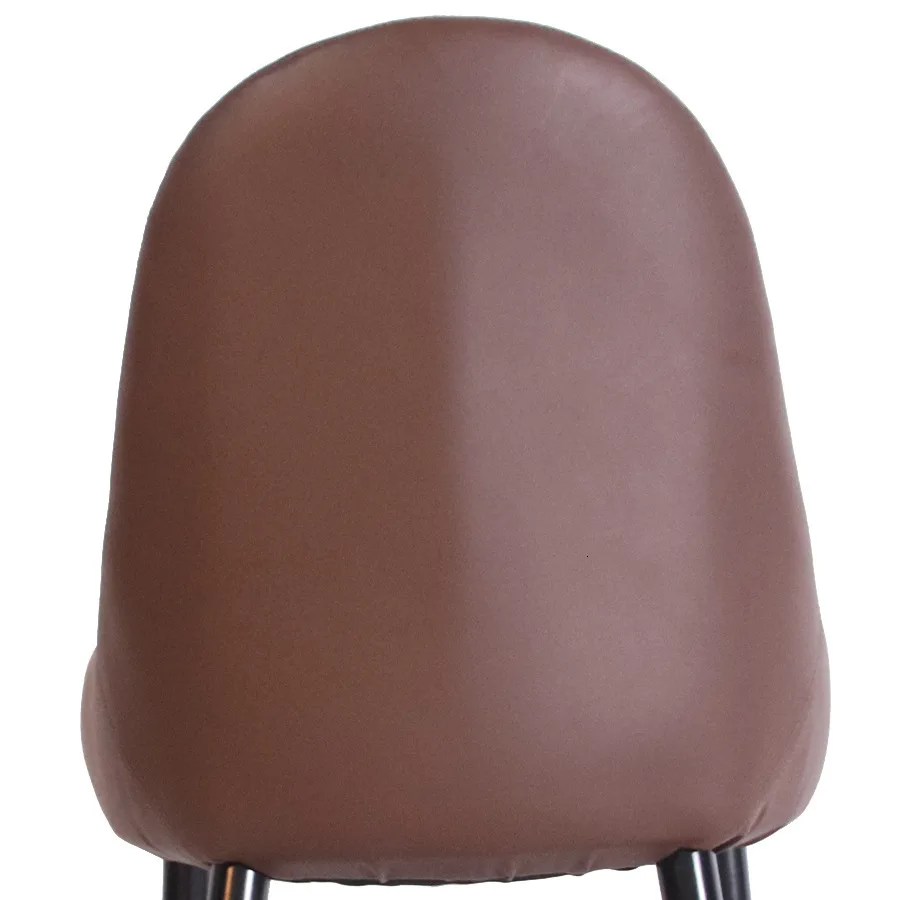 

Dining chair simple and durable restaurant negotiation chair solid wood metal feet leisure pu leather back chair