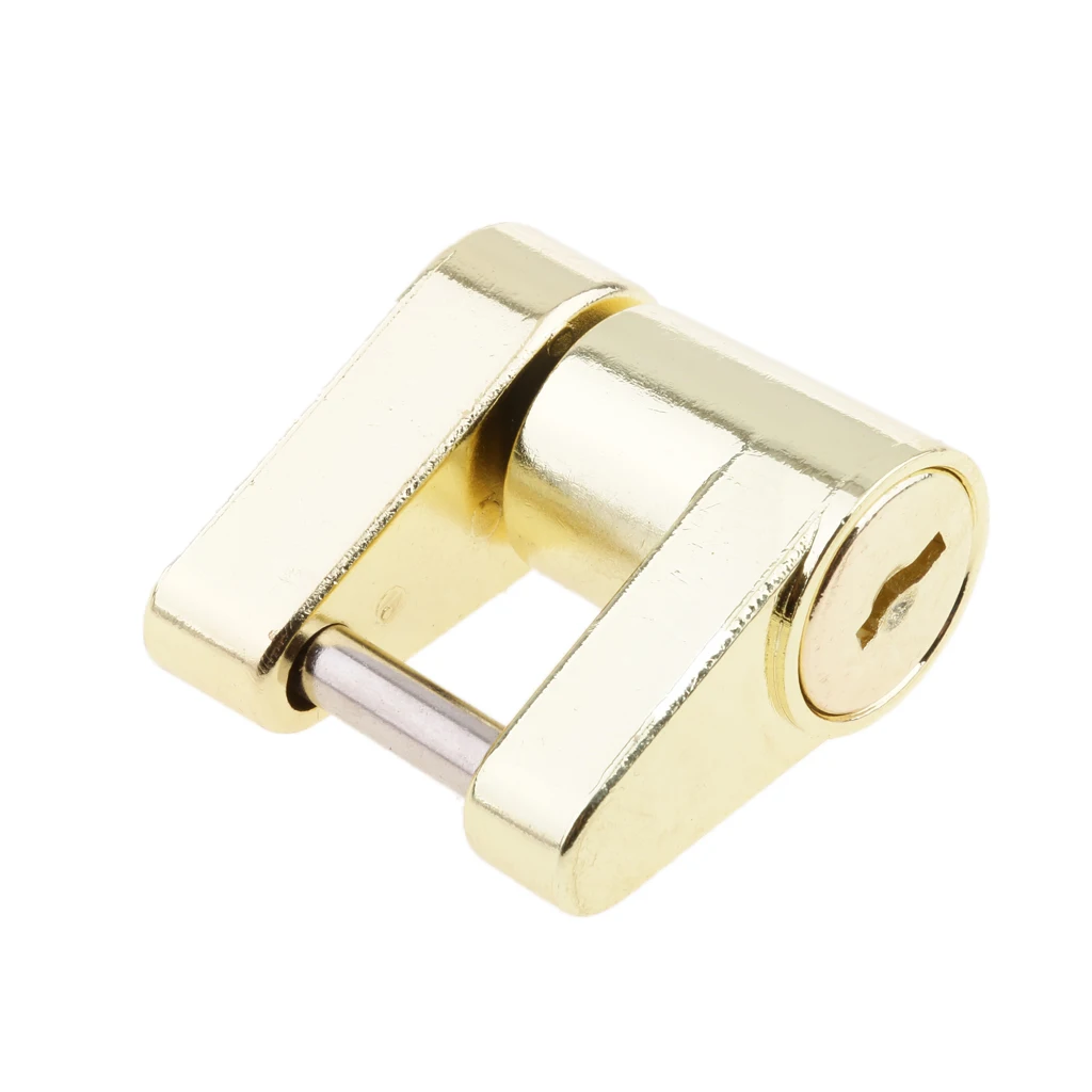 

Universal Trailer Hitch Coupler Lock Gold Plated Heavy Duty Wear Resistant