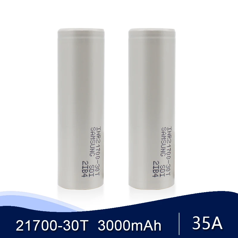 INR21700-30T 30T 21700 3000mah 35A 3,7 V аккумуляторная батарея с плоским верхом PK NCR21700A для samsung