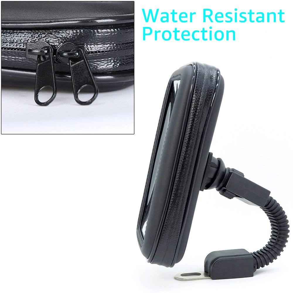 motorcycle telephone holder support moto bicycle rear view mirror stand mount waterproof scooter motorbike phone bag for samsung free global shipping