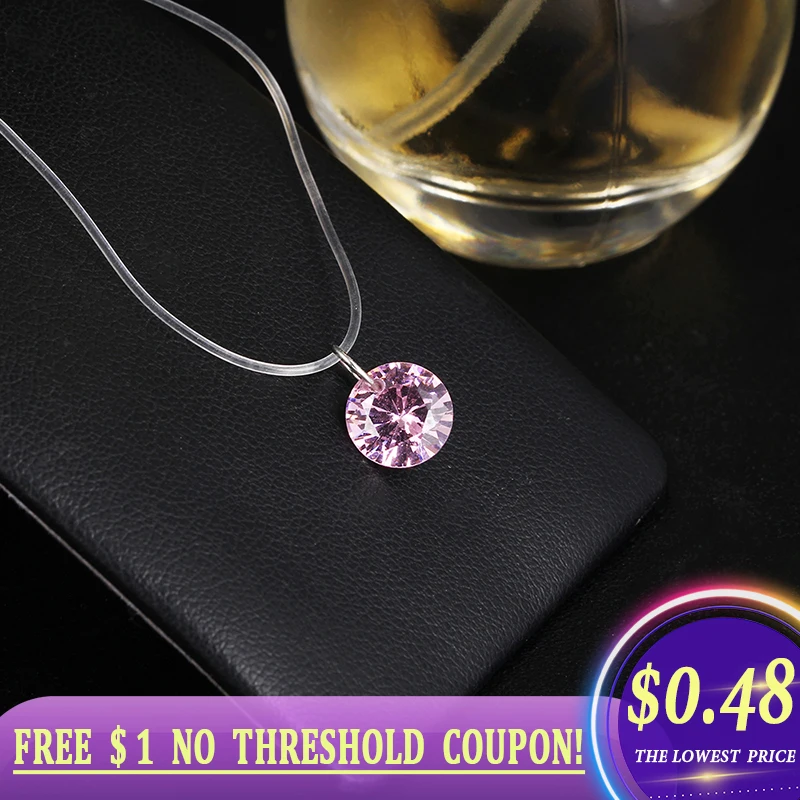 Оптовая продажа новинка модное простое ожерелье с кулоном из кристаллов для