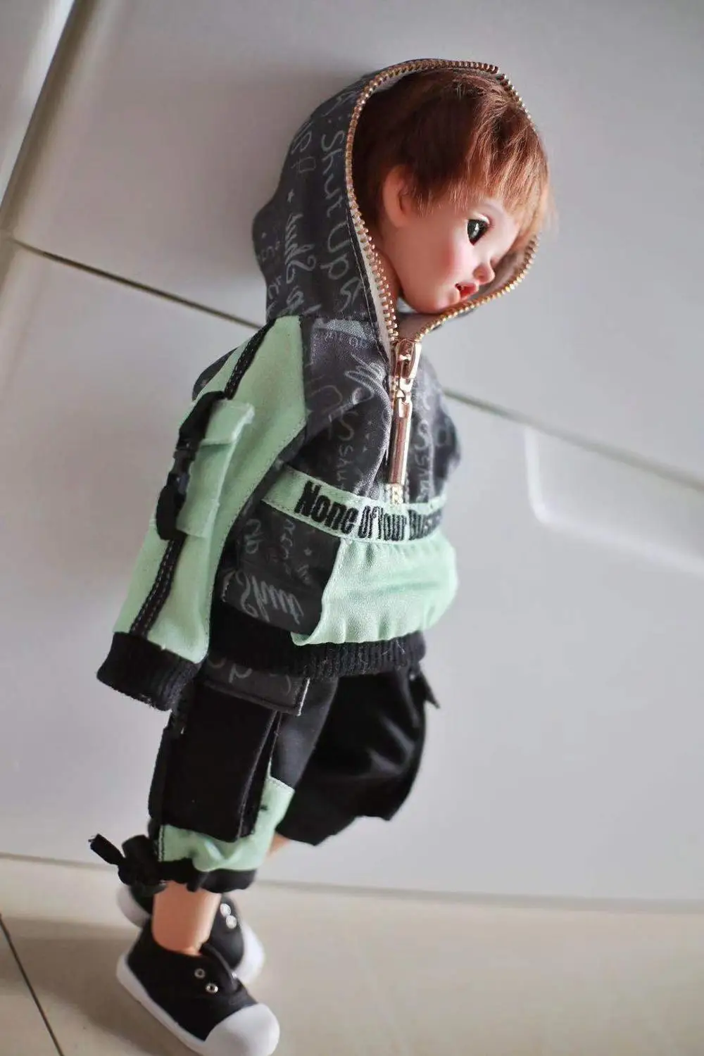 

BJD Кукла Одежда подойдет для детей в возрасте от 1/6yosd Размер повседневные универсальные мятный зеленый лента спортивный костюм куртка Штаны...