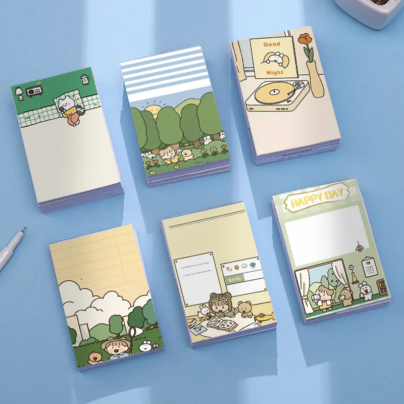 Японский милый блокнот для записей план студентов бумага корейские канцелярские