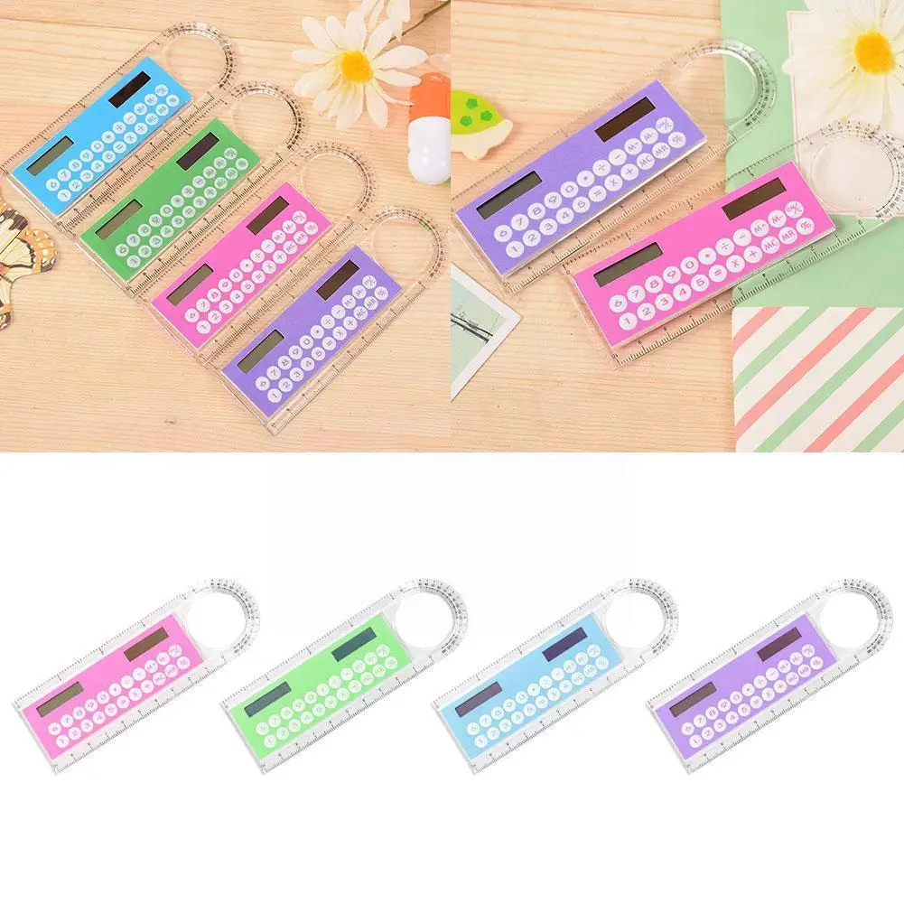 

Random Color Calculator Ruler 1pcs Mini Ultra-thin Magnifier Calculator Ruler Straight Use Calculator Multifunction With Sc U2r2