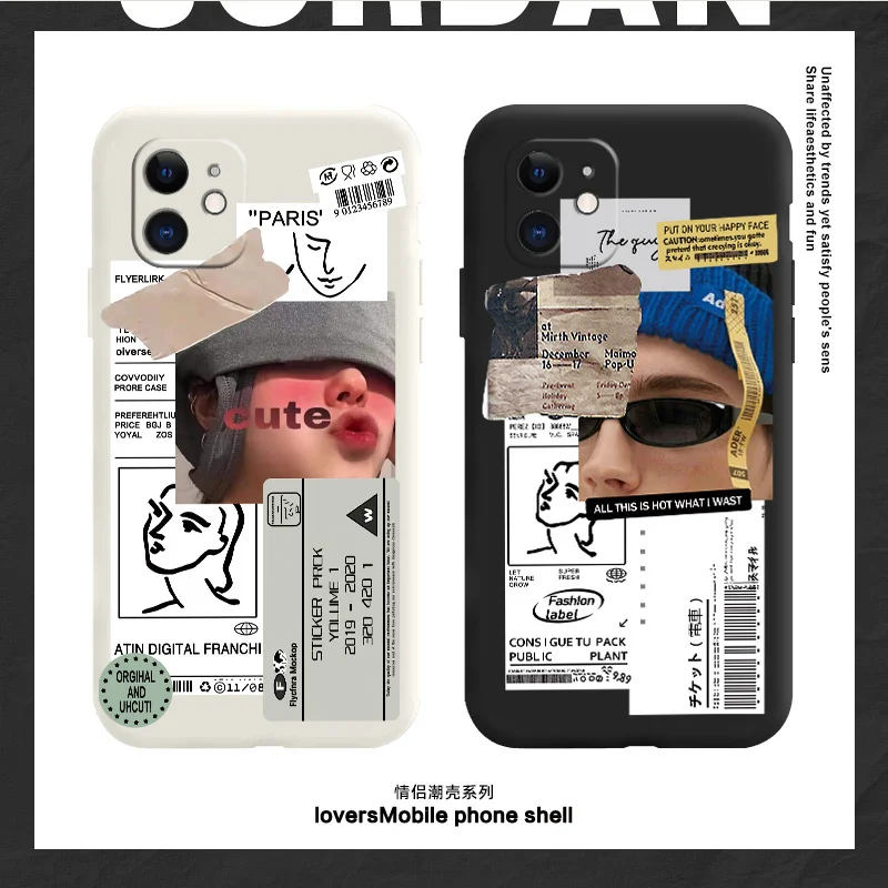 

Personalized Illustration Phone Case For iPhone 12 Pro Max 11 X XS XR XSMAX SE2020 8 8Plus 7 7Plus 6 6S Plus Silicone Cover