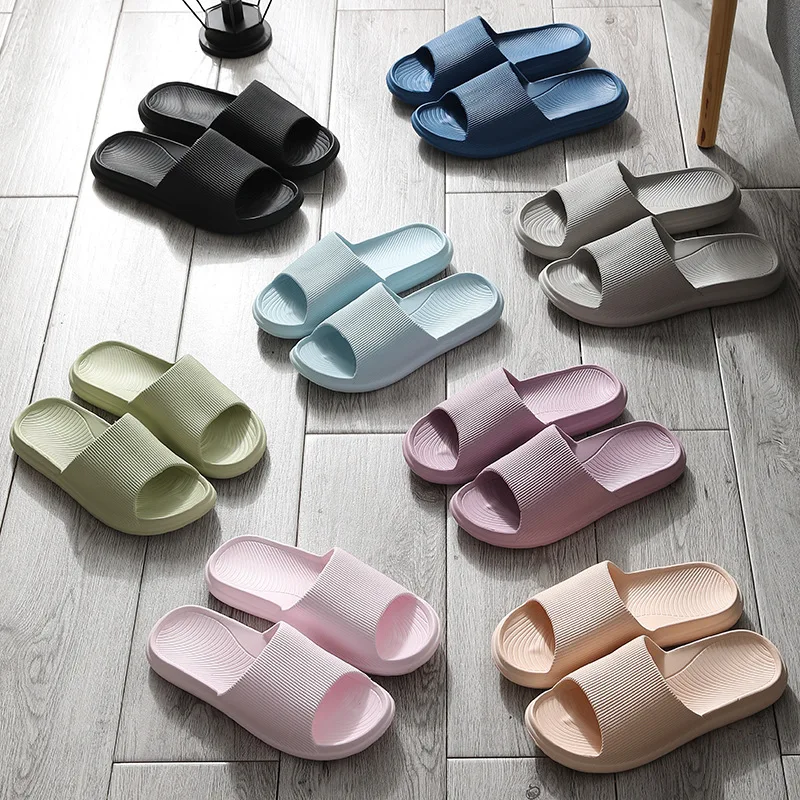 

Non-slip Bathroom Slippers Men EVA Indoor Slippers Light Women House Shower Shoes Man Waterproof Sandals Slides Thick Bottom