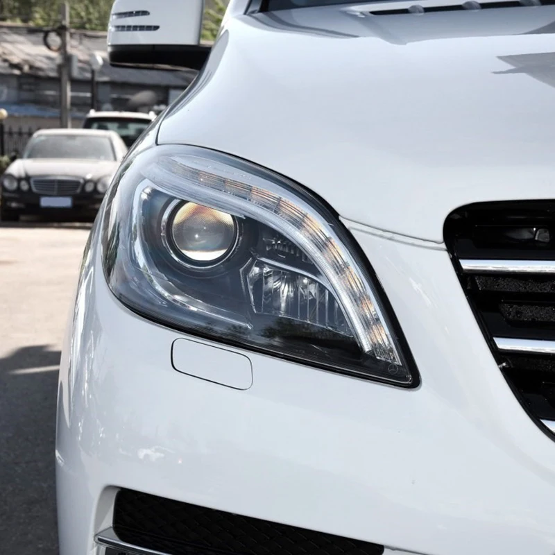 Для 12-15 Benz W166 M-Class ML300 ML350 ML400 ML450 ML500 абажуры фары прозрачный абажур фары оболочка