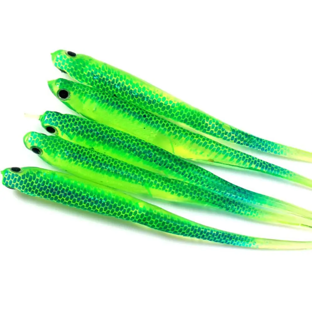 

5 Pack Bionic Soft Fish Luya Bait 2.6G9.5Cm Soft Worm Bait Freshwater Tipped Mouth Fake Fishing Tools