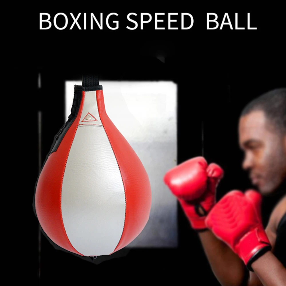 

Punching Ball Inflatable Boxing PU Pear Muay Thai Punch Swivel Punch Bag Punching Exercise Speed Bag Punch Fitness Training Ball