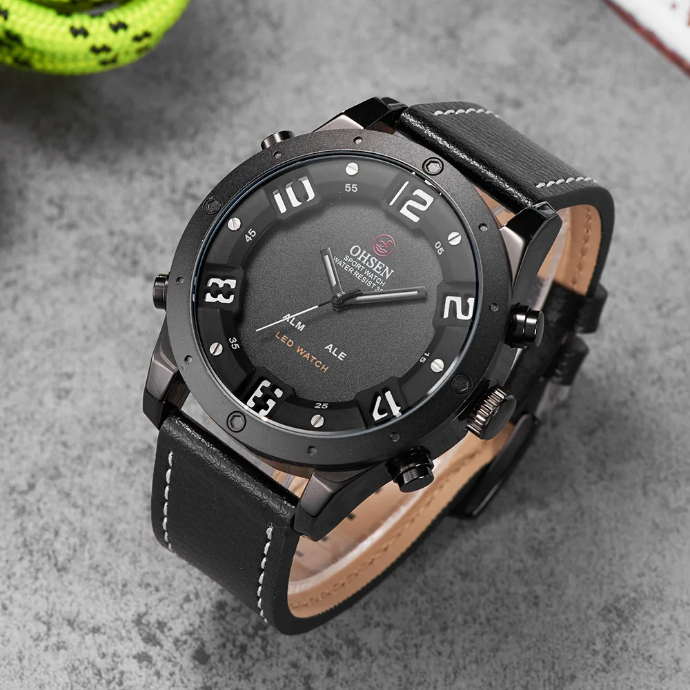 Часы наручные OHSEN Мужские кварцевые брендовые цифровые электронные модные