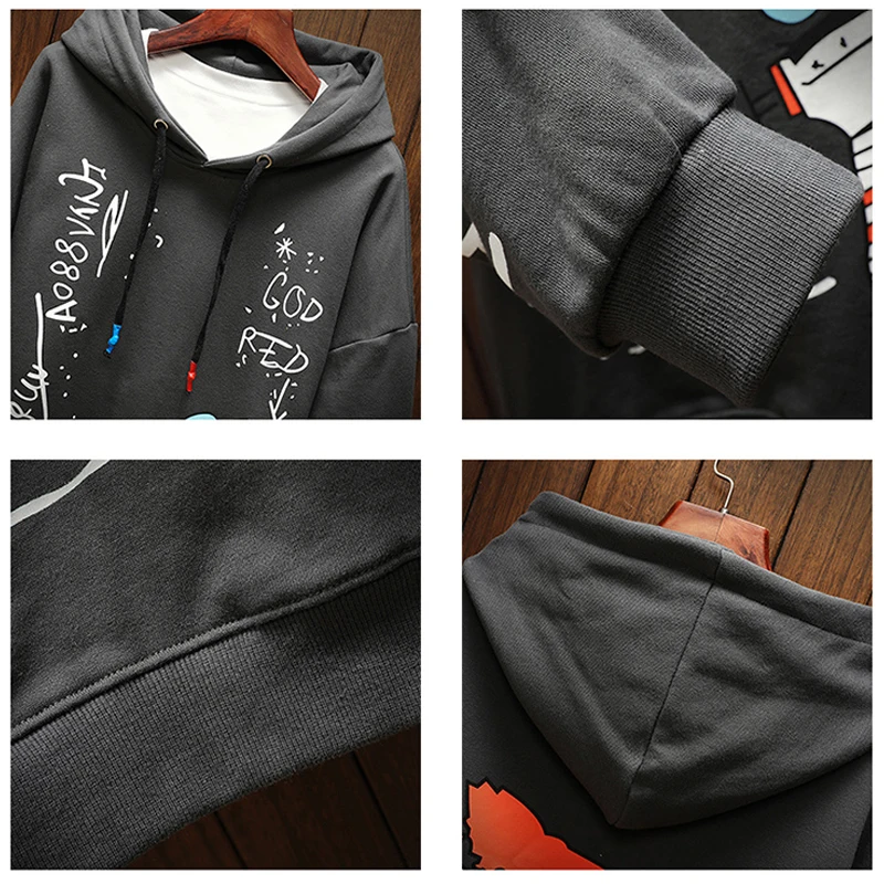 

2020 Spring and autumn New hoodies men Fashion leisure Loose men sweatshirt High Quality Letter printing couple hoodies coat