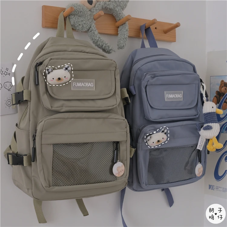 

YJ264 Tooling school bag female Korean version of Harajuku ulzzang high school students in class backpack male wild backpack