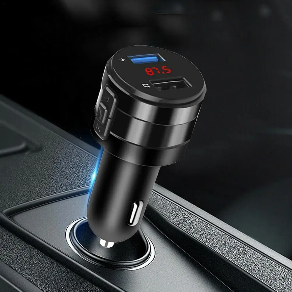 

Беспроводной Bluetooth V5.0 автомобильный Fm передатчик передачи музыки радио двойной зарядный дополнительный адаптер зарядных порта Usb для автом...