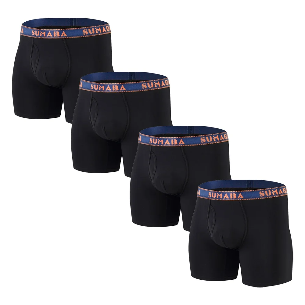 

Men's Underwear Boxing Shorts Bamboo Fiber Sexy Breathable Men's Solid Color