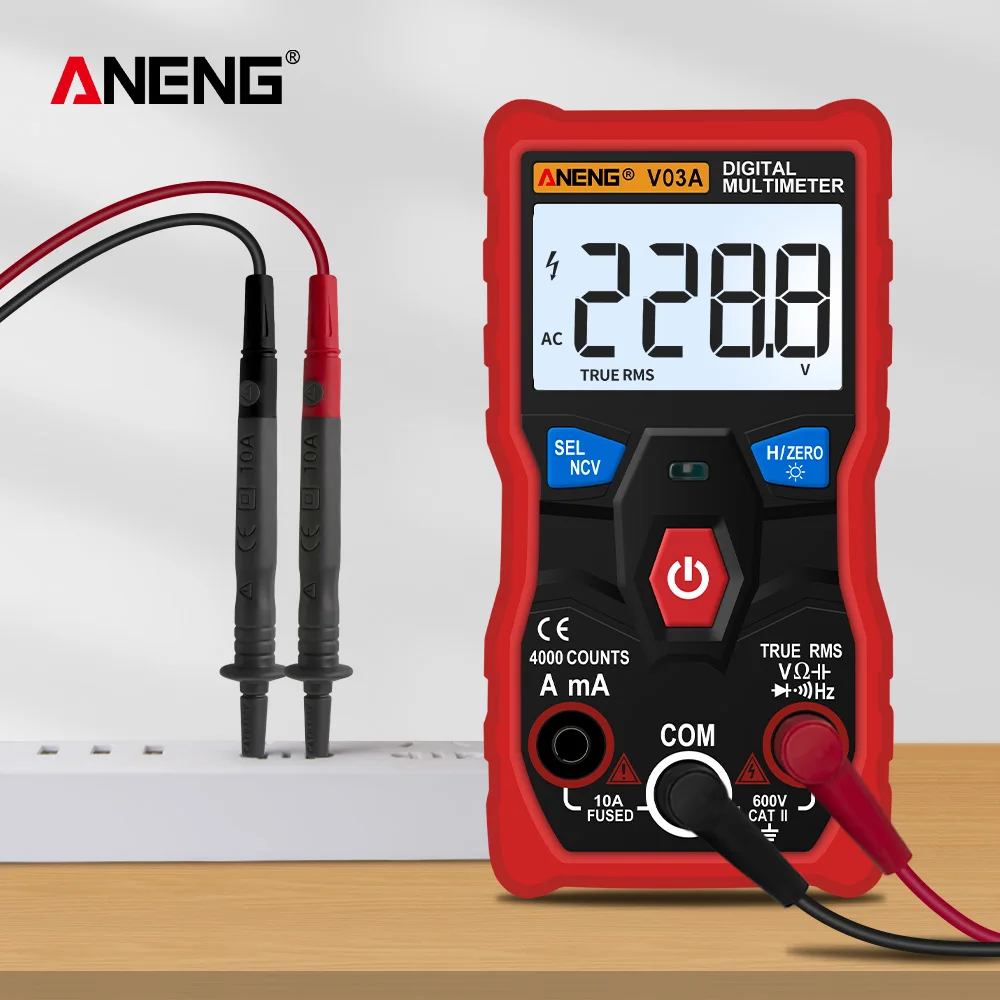ANENG V03A аналоговый Измерительный Цифровой мультиметр esr измеритель мультиметр Автоматическое отключение питания тестеры инструменты для авто ac mutimetro
