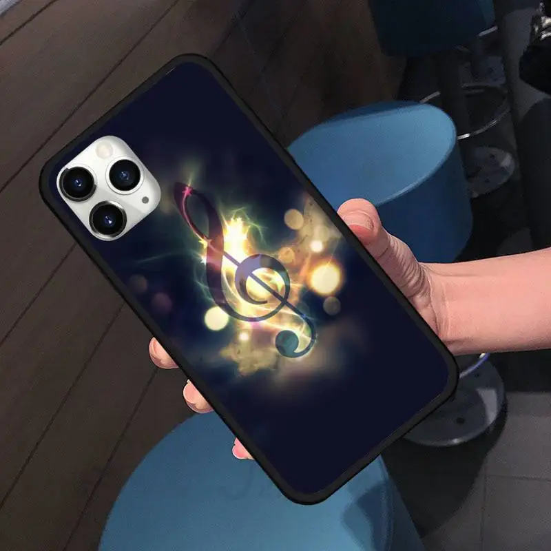 

Music notes beautiful design Phone Case for iPhone 11 12 pro XS MAX 8 7 6 6S Plus X 5S SE 2020 XR shell cover funda