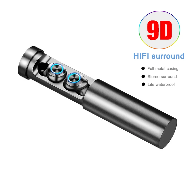 B9 TWS беспроводные наушники 9D стерео HIFI бас объемные Bluetooth с шумоподавлением