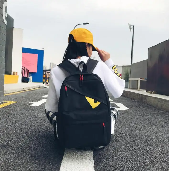 Рюкзак с изображением монстра для мужчин и женщин Студенческая сумка удобный