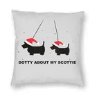 Рождественские шотландские терьеры в шапках Санты, наволочка для подушки, 40x40 см, домашний декоративный чехол с принтом, наволочка для подушки для автомобиля с двух сторон