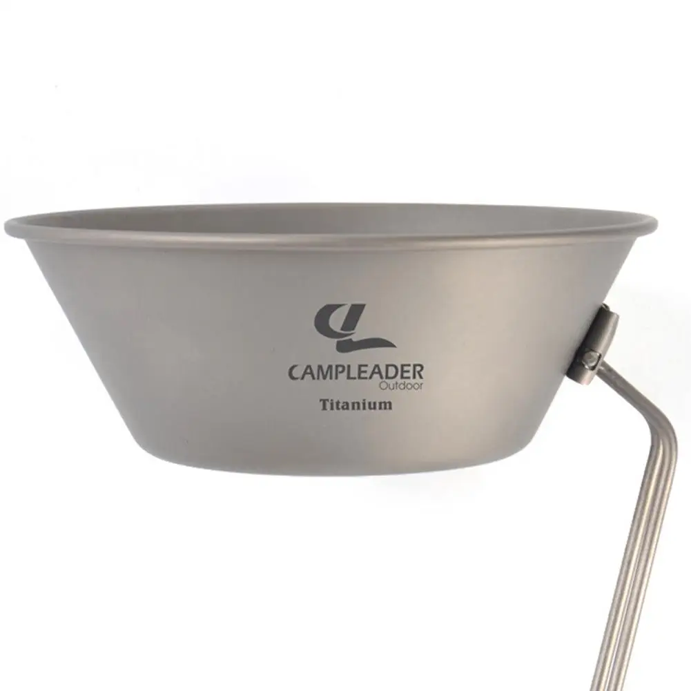 Ультралегкая титановая чаша уличная Складная ручка посуда для кемпинга складные