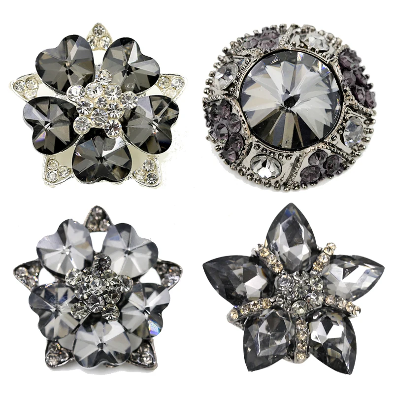 30 мм женские пуговицы для модной одежды декоративные стразы на пуговицах с