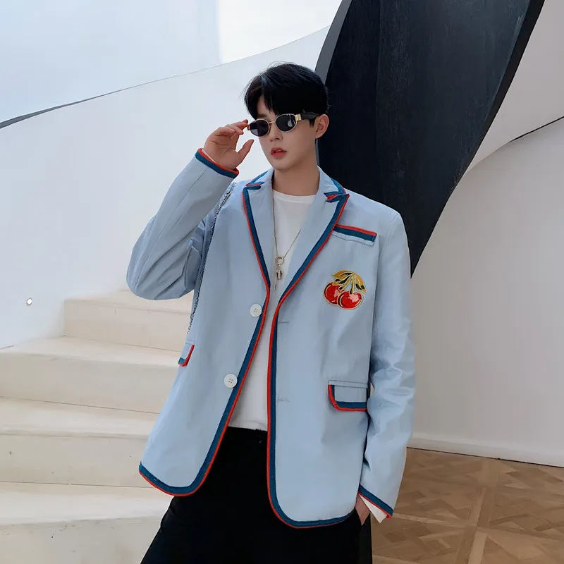 Мужской винтажный студенческий стиль Повседневный костюм пиджак куртка пальто