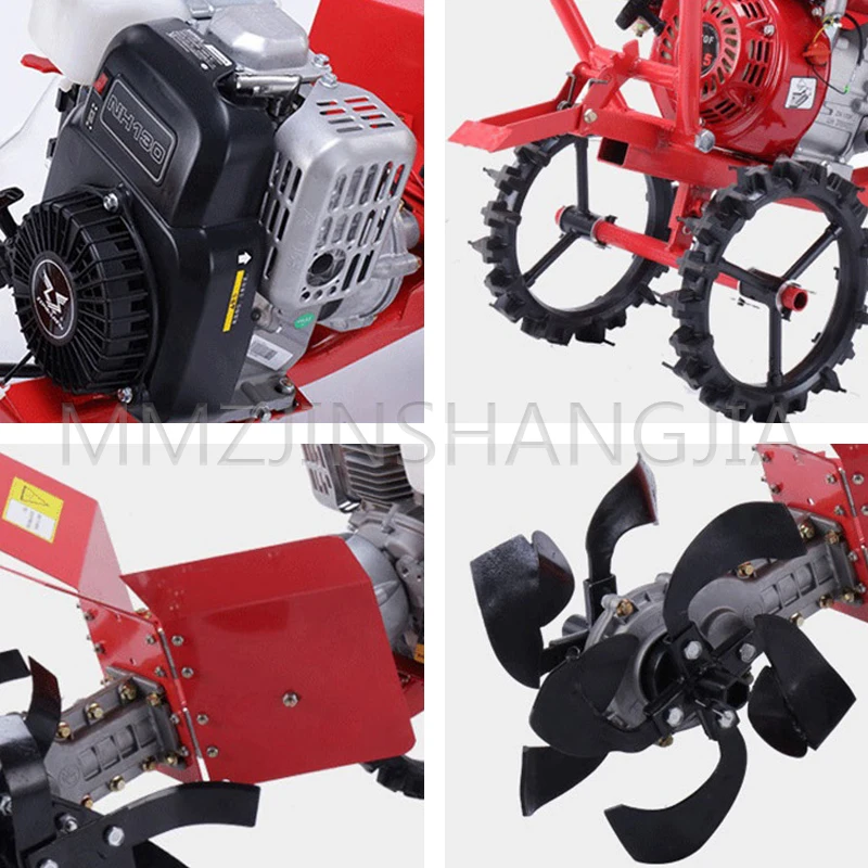 

Multifunction Agricultural Gasoline Diesel oil Tiller Ripper Rotary machine Weeder Trencher Cultivator Patio Vegetable field