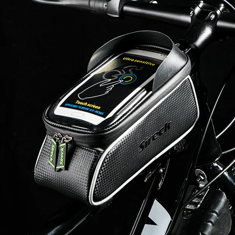 S020-1BK Sireck 6,0 дюймов водонепроницаемый дорожный Mtb велосипедный держатель для телефона, крепление на руль велосипеда, умный держатель для мобильного телефона, велосипедная gps подставка, поддержка - Цвет: S020-1BK