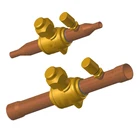 Двухпоточный шаровой клапан имеет широкий диапазон температур, одинаково применимый для замораживания, охлаждения и кондиционирования воздуха.