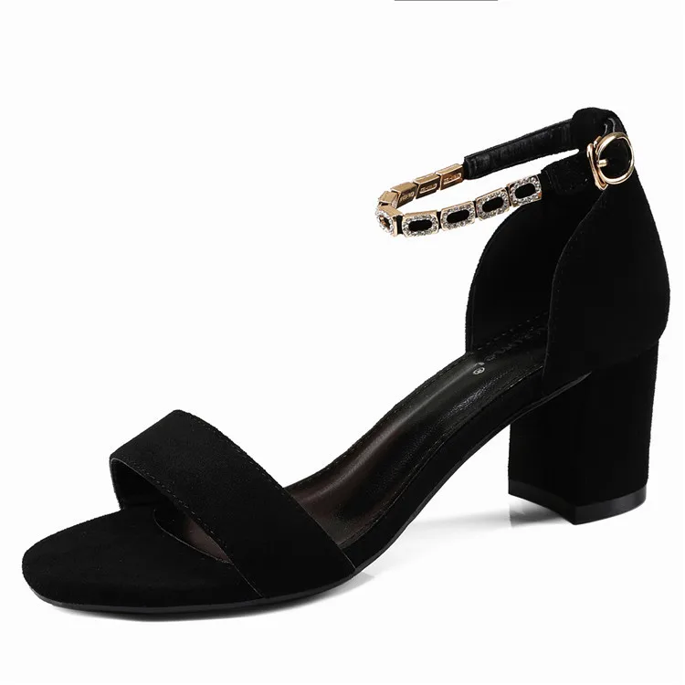 

2021 Autumn and Summer New Chunky Heel High Heels Women's Sandals Business Fashion High-End Open Toe High Heels