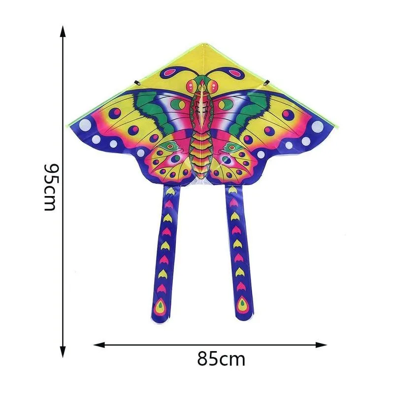 

30m line Colorful Butterfly Kite Toy Foldable Outdoor Kids Fun Sports Surf Stunt Control Children's Kite without Flying Kit G1F8