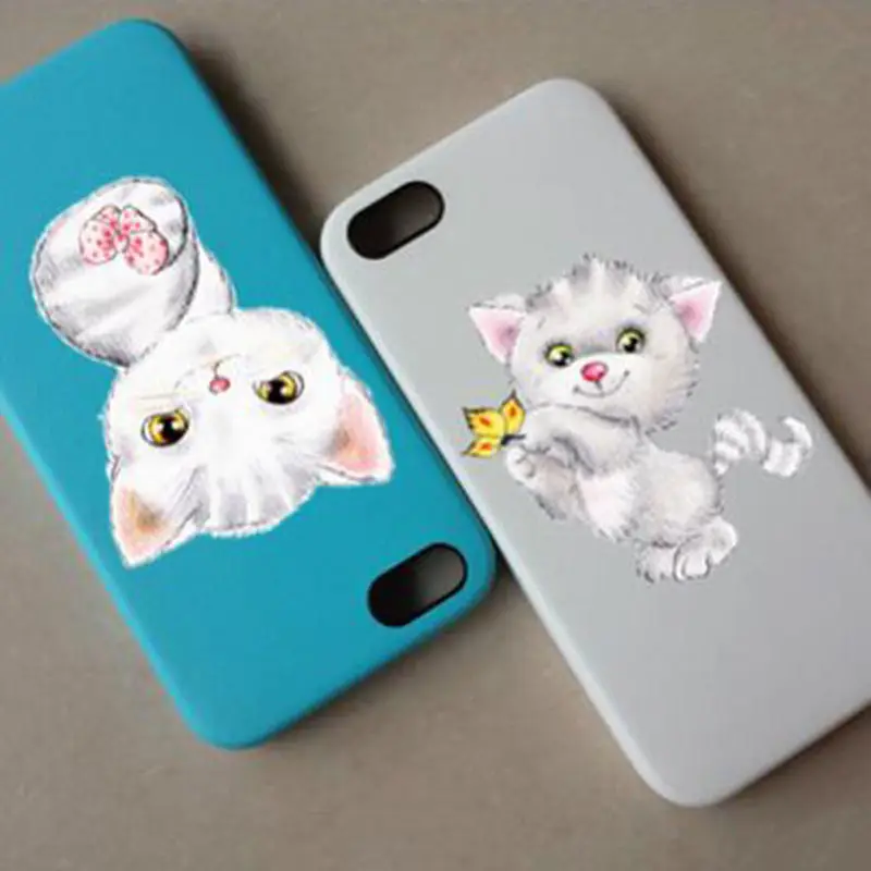 New Lovely Cat Kitten Wall Stickers Toilet Door Butterfly Bathroom Art Decals Home Decoration Window Glass | Дом и сад