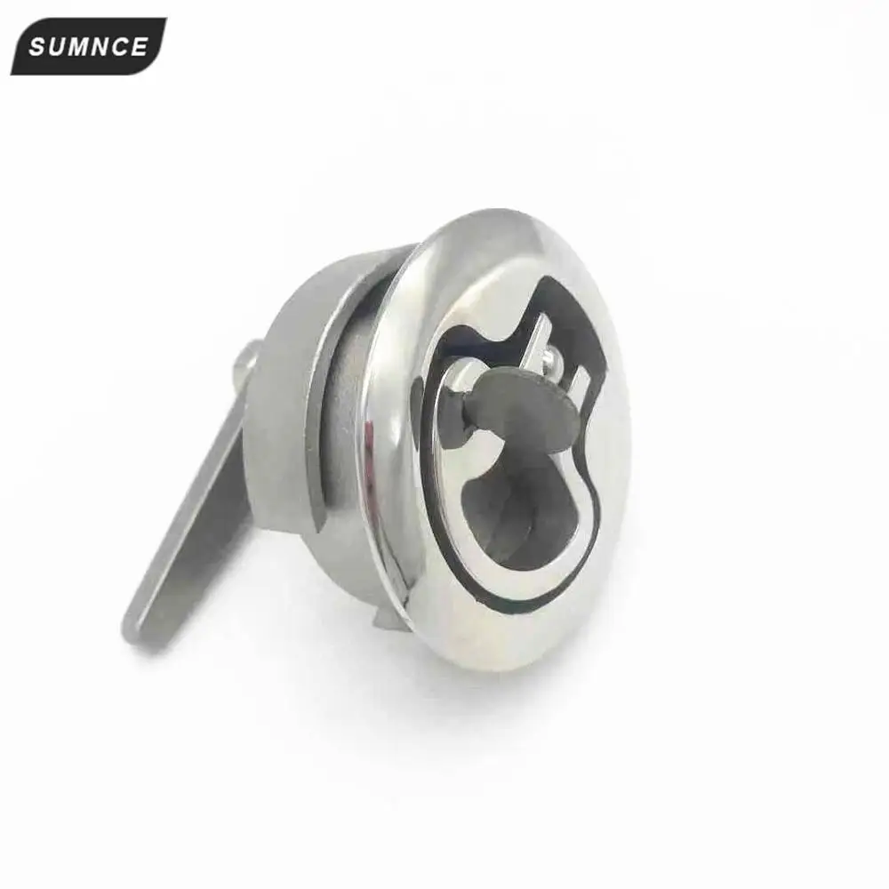 Stainless Steel Flush Mount Hatch Pull Latch Marine Lock with Key Lift Slam Hardware for RV Yacht Boat Deck | Спорт и развлечения