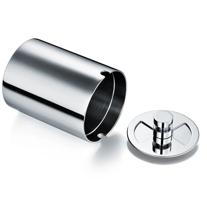 

1Pc Metal Portable Small Stainless Steel Vehicle-Borne Ashtray For All Vehicle Models On The Market