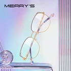 Женские классические очки кошачий глаз MERRYS, дизайнерские очки для коррекции зрения при близорукости, S2704