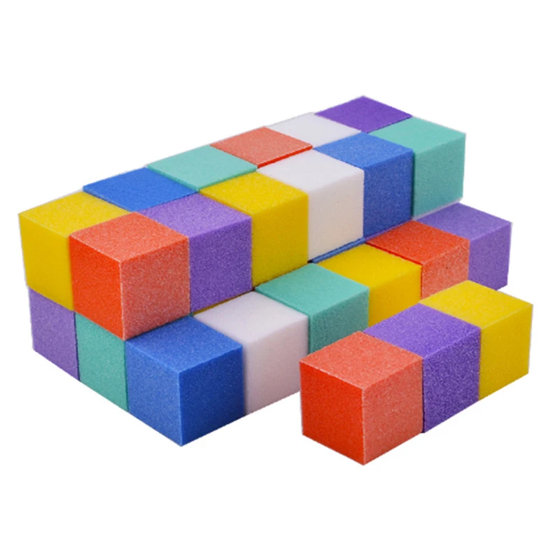 

100 Pcs Mini Regular Nail File Buffer Colorful Sanding Sponge Grinding Polishing Nail Art Manicure Salon DIY Tool