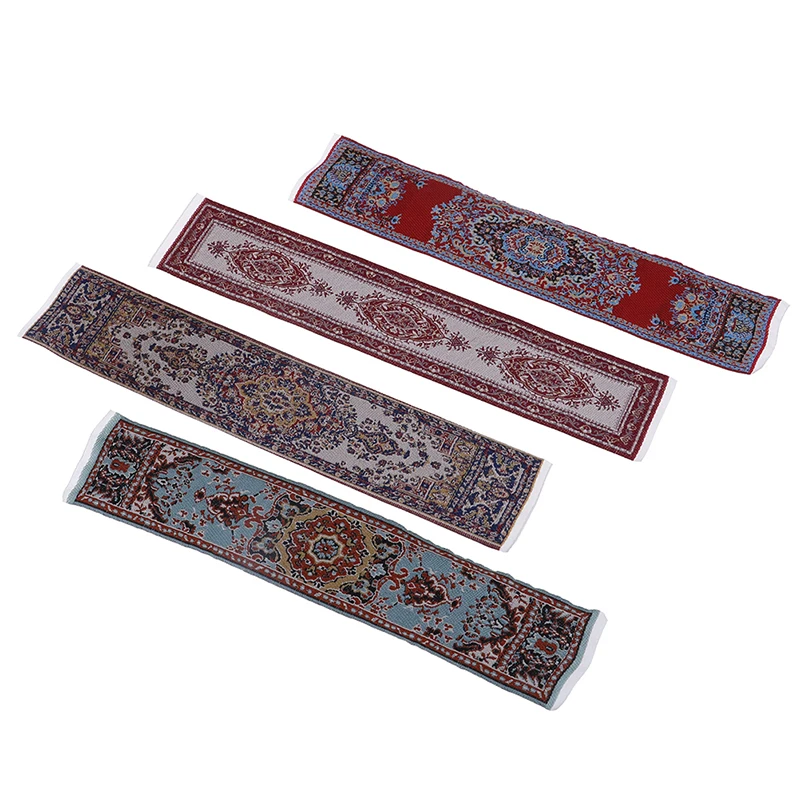 1:12 миниатюрный кукольный домик цветочный принт тканый пол ковер украшение набор