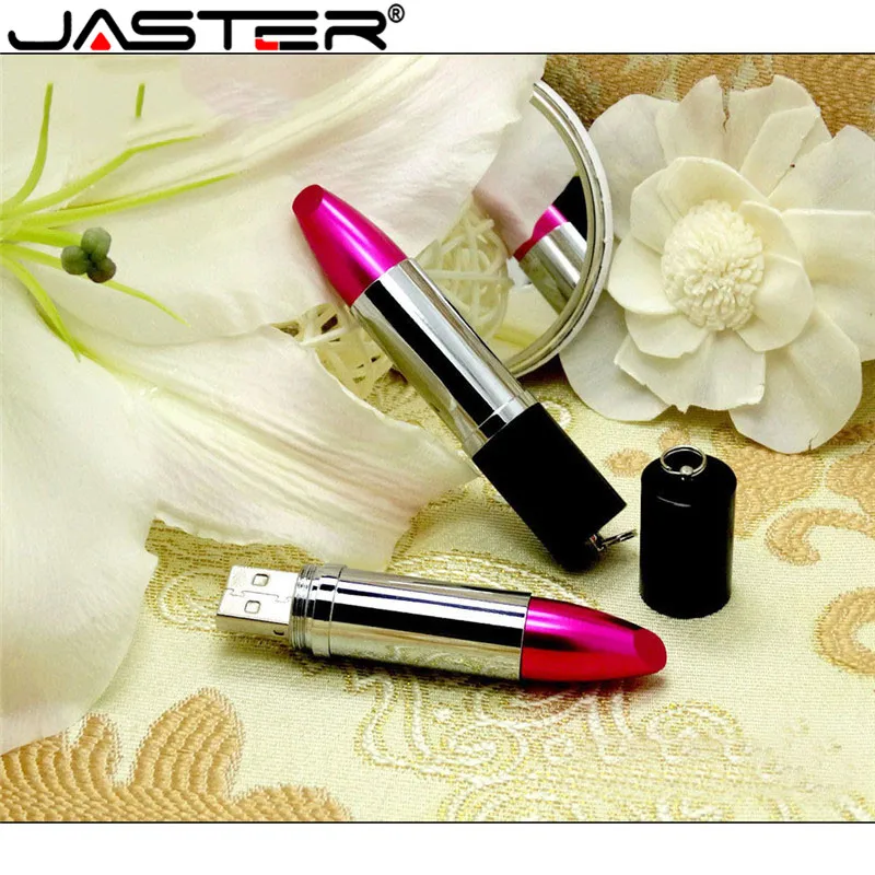 USB флеш накопитель JASTER металлическая помада подарок для девочки горячая