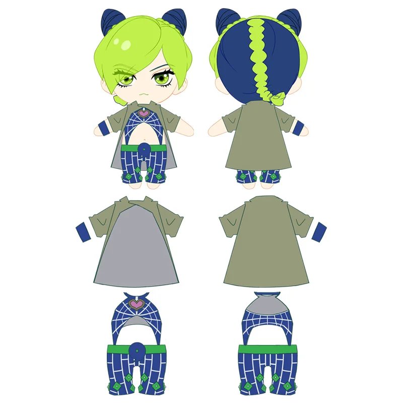 

Anime Jojos Bizarre Jolyne Cujoh 20cm Cosplay Change Clothes Toys Plush 6170 Stuffed Doll Soft Pillow Cushion Gifts