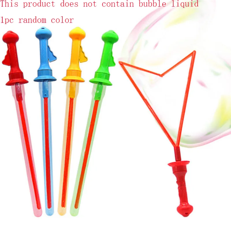 1pc random color Большой размер 46 см наружные игрушки Длинные Пузырьковые пулеметы палочки без воды меч в западном стиле форма для детей игрушка для мыльных пузырей - Цвет: 1pc random color