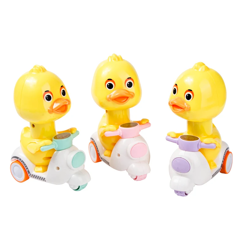 

Push Type Little Yellow Duck Pull Back Motorcycle Inertial Children's with The Same Car Model Toys Birthday Surprise Gift
