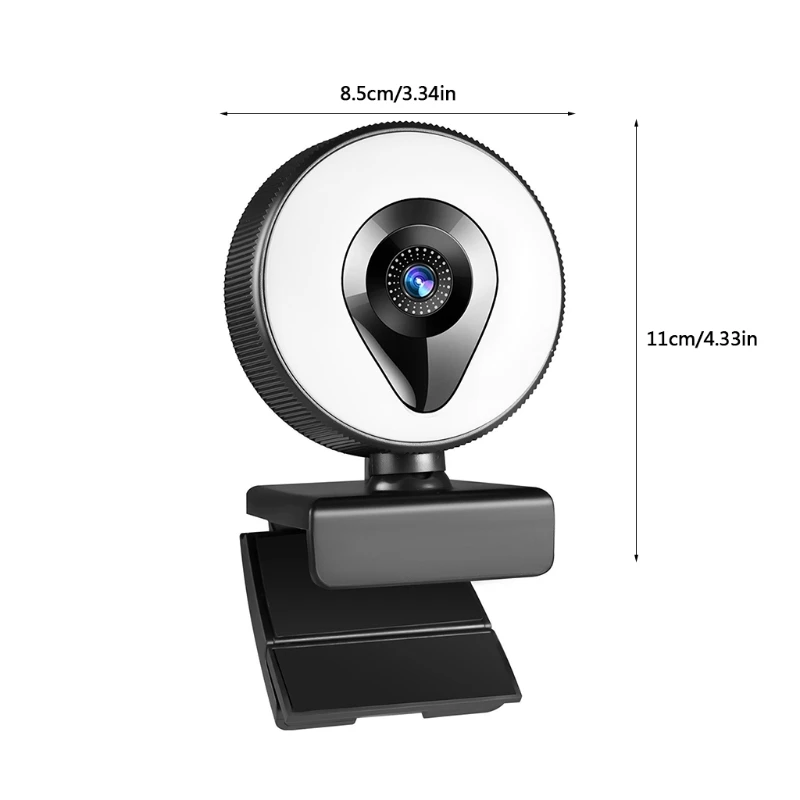 

1080P 4KAutoFocus Webcam Computer Web Camera 3 Light Mode Mic 360°Rotate Live Broadcast Beauty for Online Streaming Cam