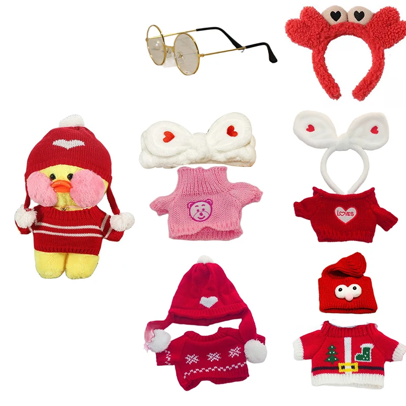 Doll Accessories for 30cm LaLafanfan Cafe Duck Dog Plush Clothes Headband Bag Glasses Outfit 20-30cm Toy | Игрушки и хобби