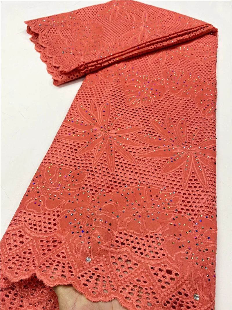 

African Dry Lace Fabric 2020 High Quality Nigerian Lace Fabrics With Stone Swiss Voile Lace in Switzerland For Sewing YA3780B-1