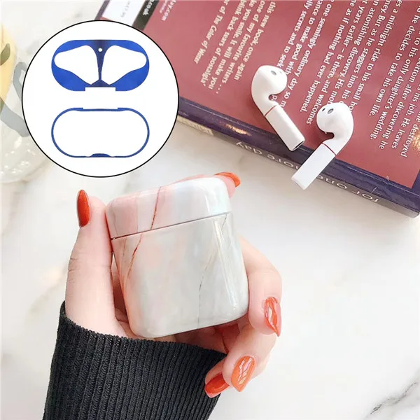 Мраморный чехол Защита от пыли для Honor Fly pods Pro Чехол Жесткий беспроводной чехол для наушников huawei FreeBuds 2 Pro Honor Flypods чехол - Цвет: case dust guard